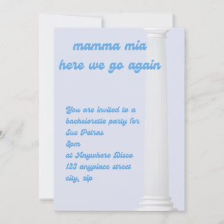 Invitación fiesta de despedida de soltera de disco mamma mia