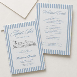Invitación Fiesta de Despedida de Soltera de Esquí de Inviern