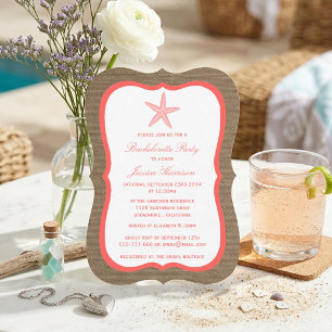 Invitación Fiesta de Despedida de Soltera de Estrella de Mar 