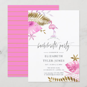 Invitación Fiesta de Despedida de Soltera de Flamenco Tropica