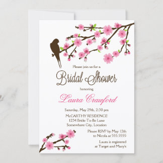 Invitación Fiesta de Despedida de Soltera de Flores de Cerezo