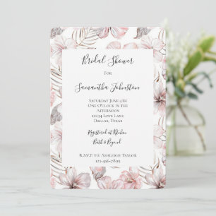 Invitación Fiesta de Despedida de Soltera de Flores de Hibisc