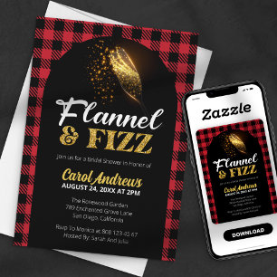 Invitación Fiesta de Despedida de Soltera de Franela y Burbuj