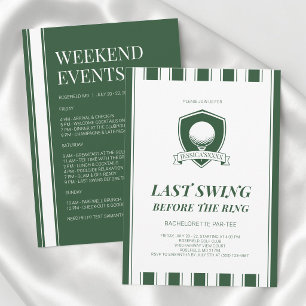 Invitación Fiesta de Despedida de Soltera de Golf de Último S