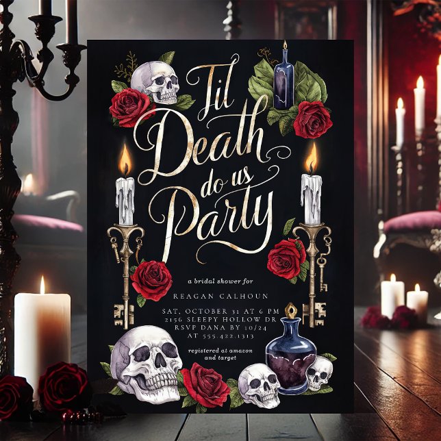 Invitación Fiesta de Despedida de Soltera de Halloween 'Hasta (Subido por el creador)