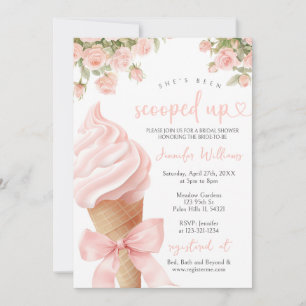 Invitación Fiesta de Despedida de Soltera de Helado Floral Ro