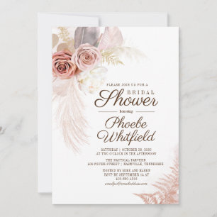 Invitación Fiesta de Despedida de Soltera de Hierba de Pampas
