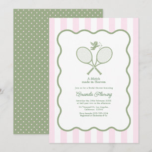 Invitación Fiesta de Despedida de Soltera de Tenis Preppy Ver