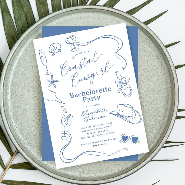 Invitación Fiesta de Despedida de Soltera de Vaquera Costera  (Subido por el creador)