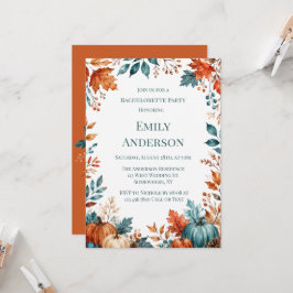 Invitación Fiesta de Despedida de Soltera Elegante de Calabaz