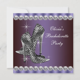 Invitación Fiesta de Despedida de Soltera Elegante Leopardo P