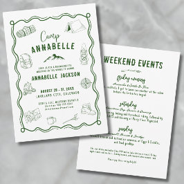 Invitación Fiesta de Despedida de Soltera en Campamento de Av