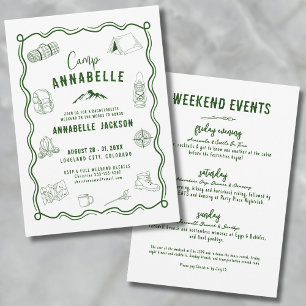 Invitación Fiesta de Despedida de Soltera en Campamento de Av