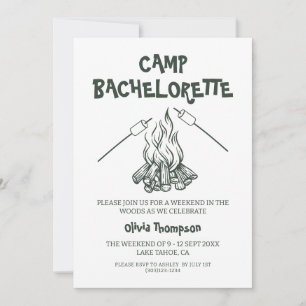 Invitación Fiesta de Despedida de Soltera en el Campamento