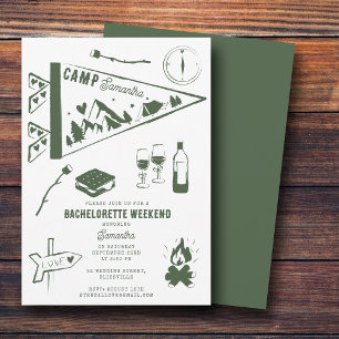 Invitación Fiesta de Despedida de Soltera en el Campamento Ba