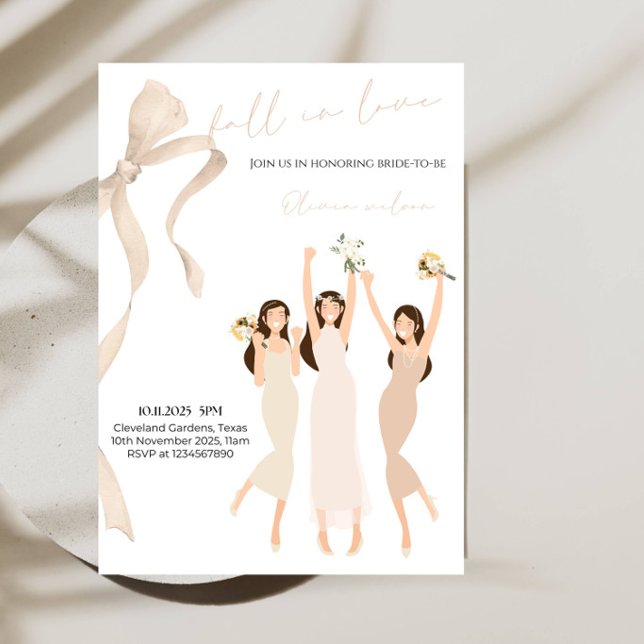 Invitación Fiesta de Despedida de Soltera 'Enamorarse' (Subido por el creador)