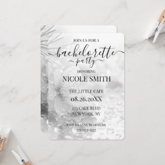 Invitación Fiesta de Despedida de Soltera Flor de Gotitas de