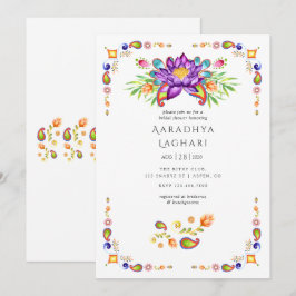 Invitación Fiesta de Despedida de Soltera Flor de Loto de Pai