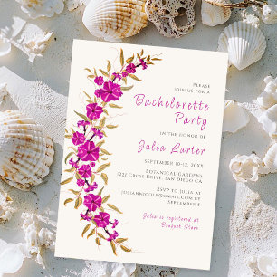 Invitación Fiesta de Despedida de Soltera Flor de Trompeta Pú