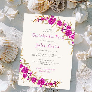 Invitación Fiesta de Despedida de Soltera Flor de Trompeta Pú