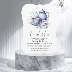 Invitación Fiesta de Despedida de Soltera Floral Boho Tetera