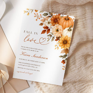 Invitación Fiesta de Despedida de Soltera Floral de Calabaza