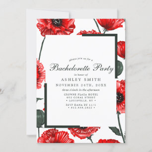 Invitación Fiesta de Despedida de Soltera Floral de Flores de