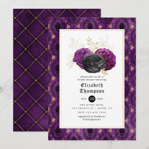 Invitación Fiesta de Despedida de Soltera Floral Gótico