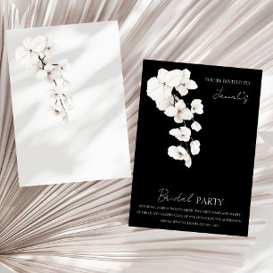 Invitación Fiesta de Despedida de Soltera Floral Orquídea Bla
