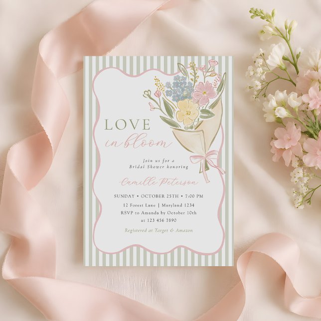 Invitación Fiesta de Despedida de Soltera Floral Pastel de Pr (Subido por el creador)