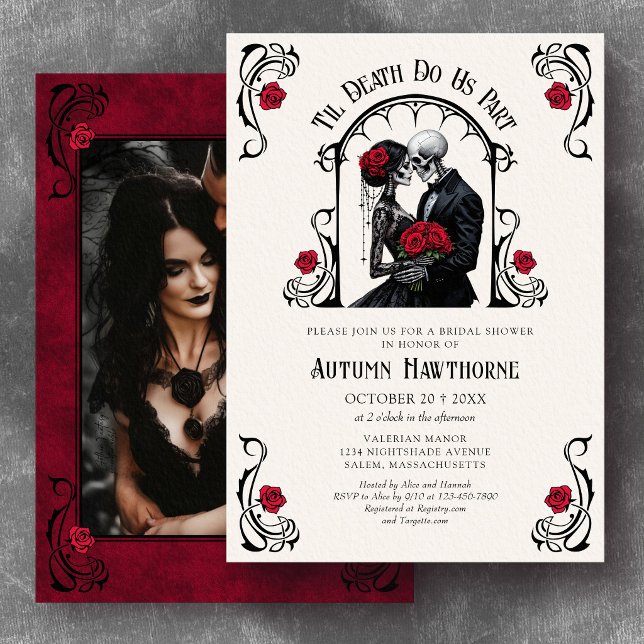 Invitación Fiesta de Despedida de Soltera Fotografía Gótica H (Subido por el creador)