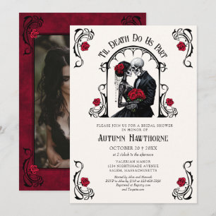 Invitación Fiesta de Despedida de Soltera Fotografía Gótica H
