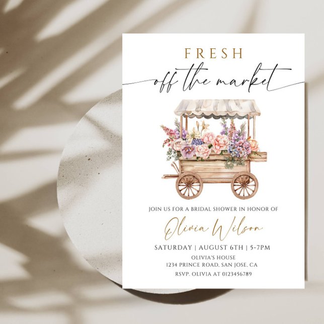 Invitación Fiesta de Despedida de Soltera Fresca en el Mercad (Subido por el creador)