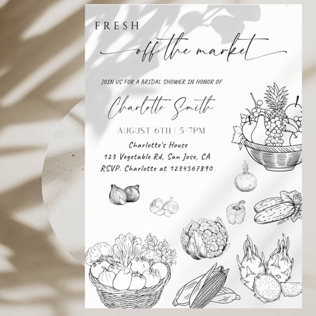 Invitación Fiesta de Despedida de Soltera Fresh Off the Marke (Subido por el creador)