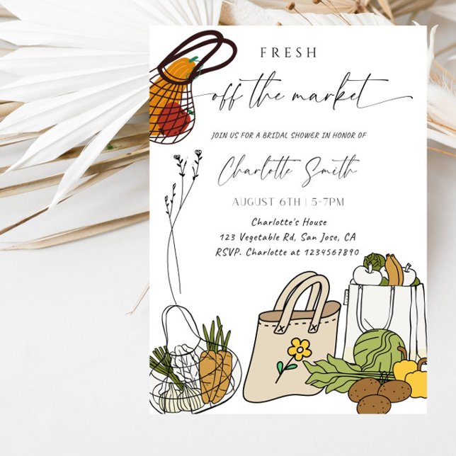 Invitación Fiesta de Despedida de Soltera Fresh Off the Marke (Subido por el creador)