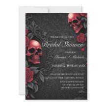 Fiesta de Despedida de Soltera Gótica Roja y Negra