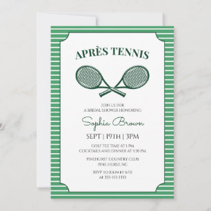 Invitación Fiesta de Despedida de Soltera Green Stripes Après