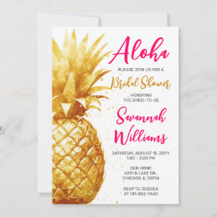 Invitación Fiesta de Despedida de Soltera Hawaiian Aloha