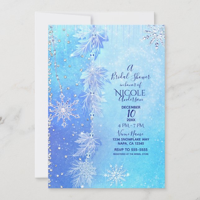 Invitación Fiesta de Despedida de Soltera Hojas de invierno a (Anverso)