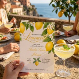 Invitación Fiesta de Despedida de Soltera Limoncello Limones