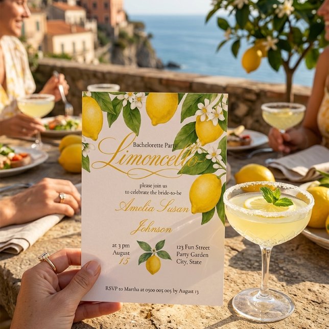Invitación Fiesta de Despedida de Soltera Limoncello Limones  (Subido por el creador)