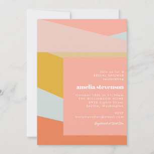 Invitación Fiesta de Despedida de Soltera Moderna en Color Co