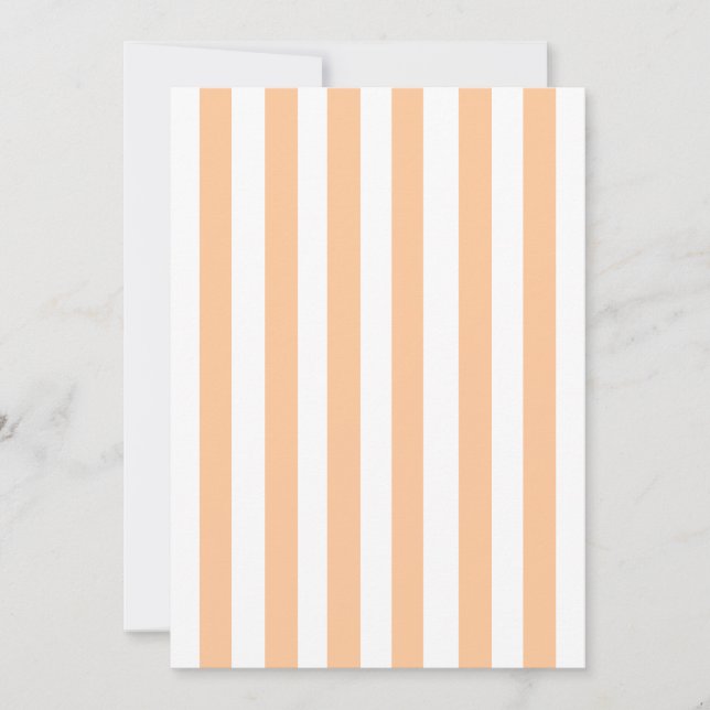 Invitación Fiesta de Despedida de Soltera Naranja Rayada Ador (Anverso)