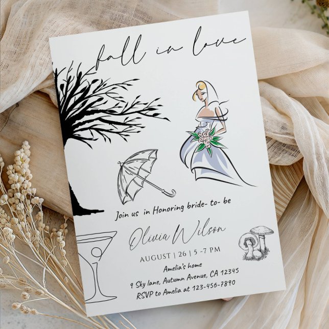 Invitación Fiesta de Despedida de Soltera Otoño Romántico (Subido por el creador)