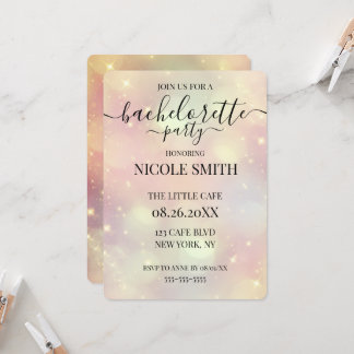 Invitación Fiesta de Despedida de Soltera Personalizada Peach