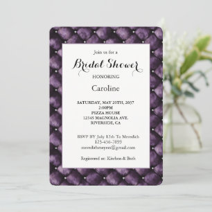 Invitación Fiesta de Despedida de Soltera Purple Royal Square