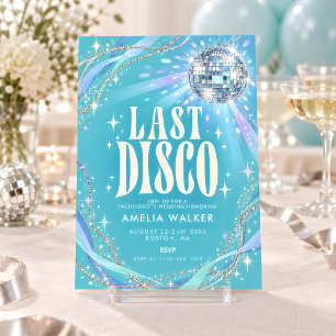 Invitación Fiesta de Despedida de Soltera Retro Disco Último