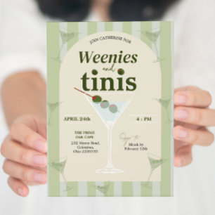 Invitación Fiesta de Despedida de Soltera Retro Green Weenies