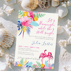 Invitación Fiesta de Despedida de Soltera Rosa Marina Tropica