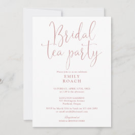 Invitación Fiesta de Despedida de Soltera Rosa Polvo Elegante